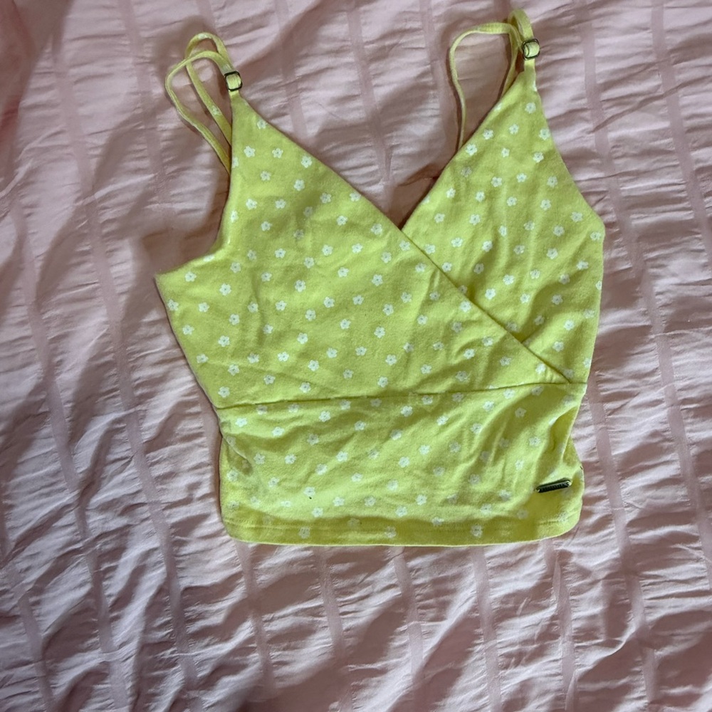 Hollister Yellow Floral Camisole Top